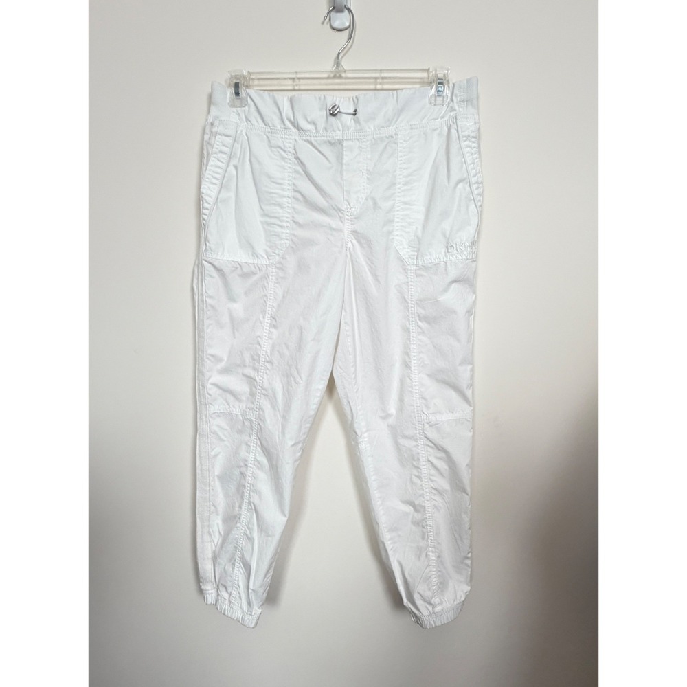DKNY Sport Jogger Pants Womens Medium White High Rise Utility Pockets